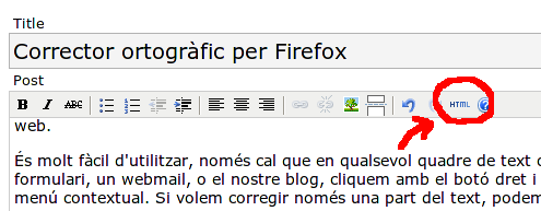 Imatge 1: Botó HTML